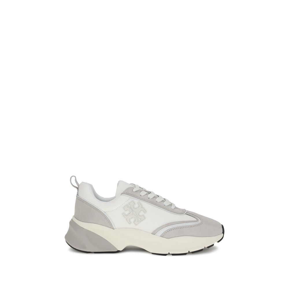 Tory Burch White Calf Leather Bos Taurus Athletic Sneakers - Luxe Nova
