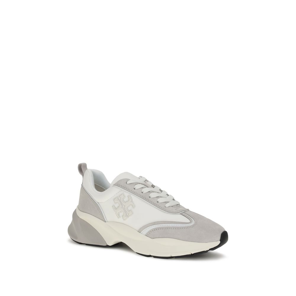 Tory Burch White Calf Leather Bos Taurus Athletic Sneakers - Luxe Nova