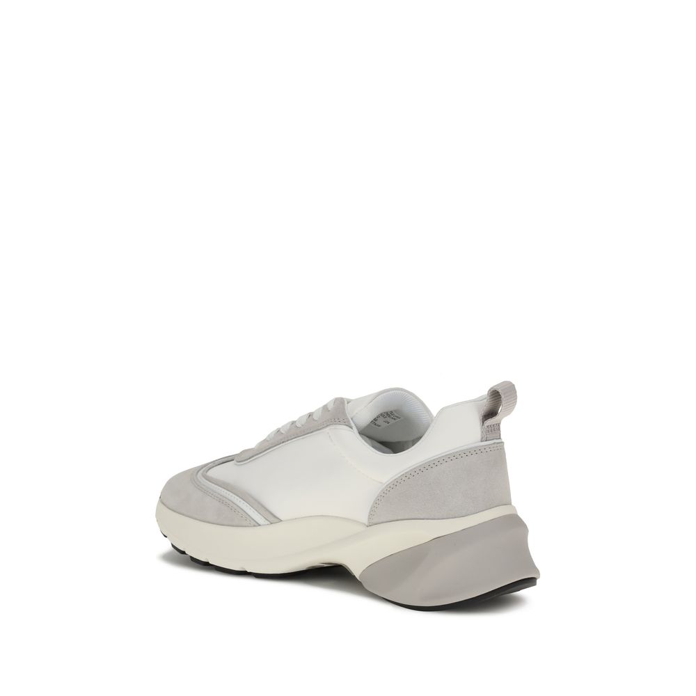 Tory Burch White Calf Leather Bos Taurus Athletic Sneakers - Luxe Nova