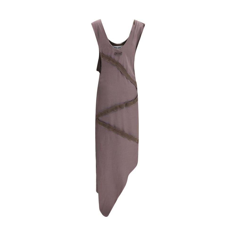 The Attico Brown Viscose Casual Dress - Luxe Nova