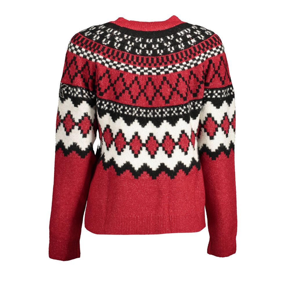 Desigual Red Polyester Women Sweater - Luxe Nova