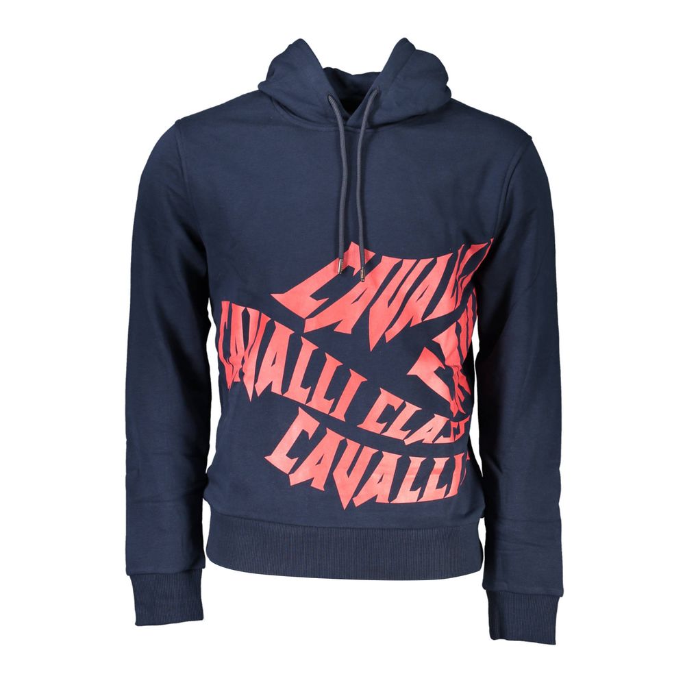 Cavalli Class Blue Cotton Men's Sweatshirt - Luxe Nova