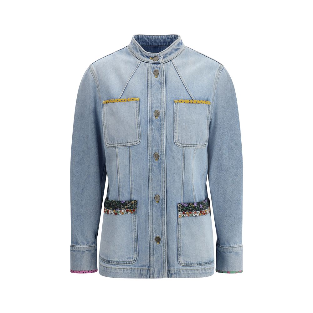 Valentino Blue Cotton Denim Jacket