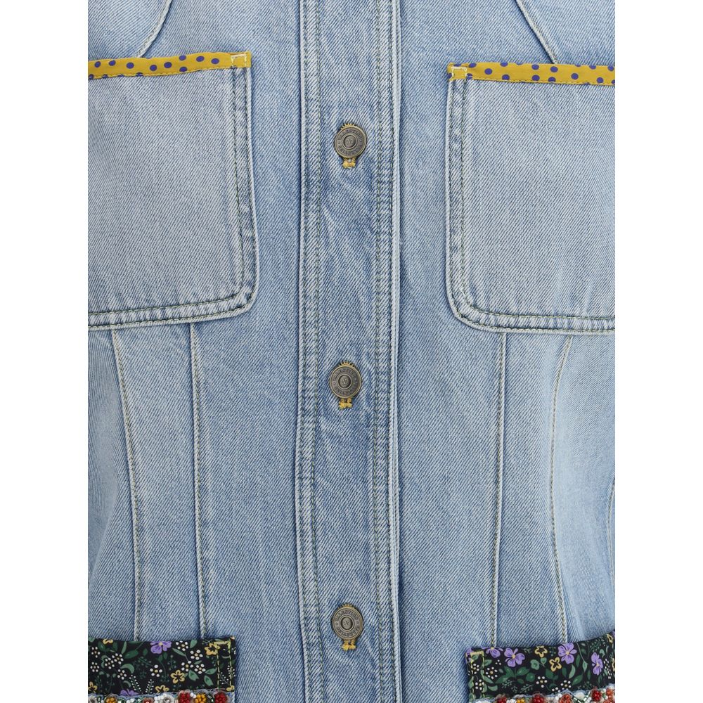 Valentino Blue Cotton Denim Jacket