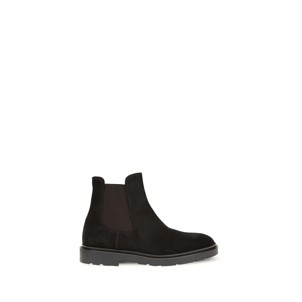 Fratelli Rossetti Black Calf Leather Bos Taurus Chelsea Boots - Luxe Nova