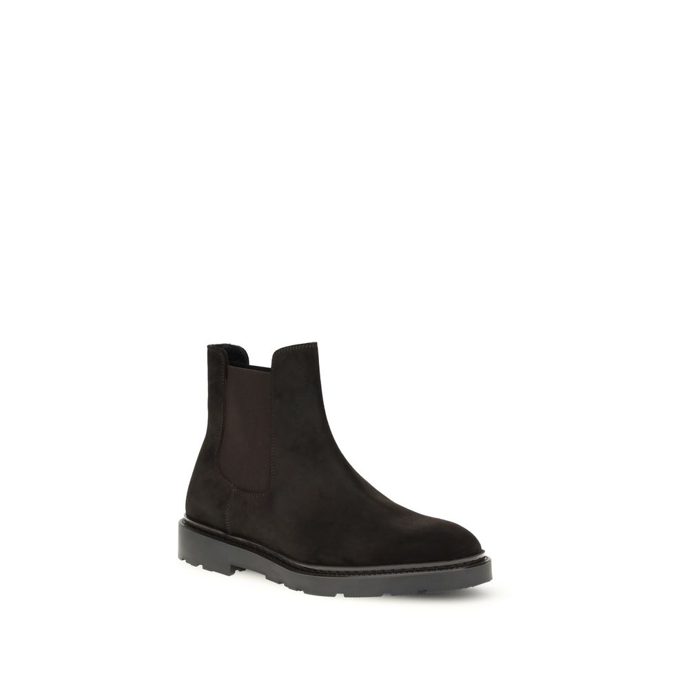 Fratelli Rossetti Black Calf Leather Bos Taurus Chelsea Boots - Luxe Nova