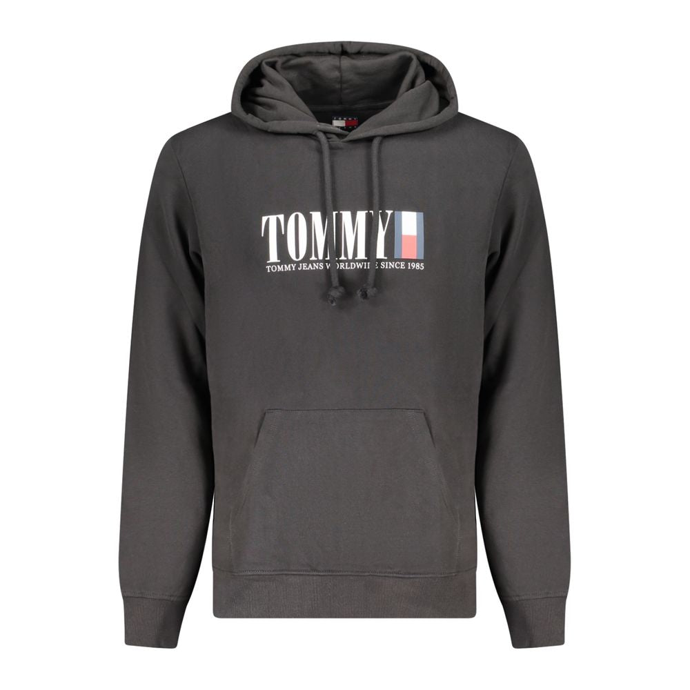 Tommy Hilfiger Black Cotton Men's Hoodie - Luxe Nova
