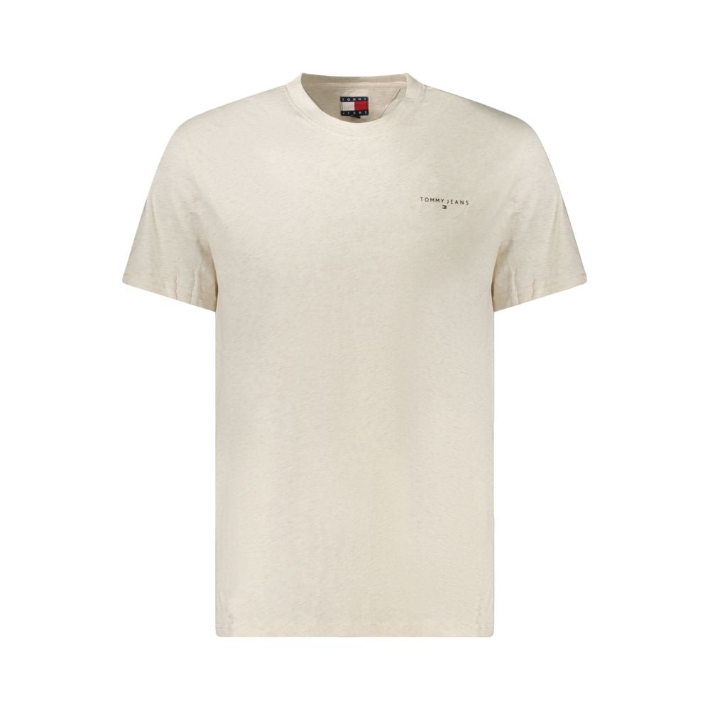 Tommy Hilfiger Beige Cotton Men T-Shirt - Luxe Nova