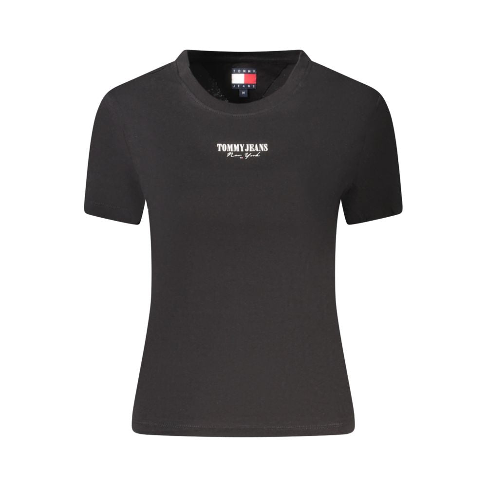 Tommy Hilfiger Black Cotton Women T-Shirt - Luxe Nova