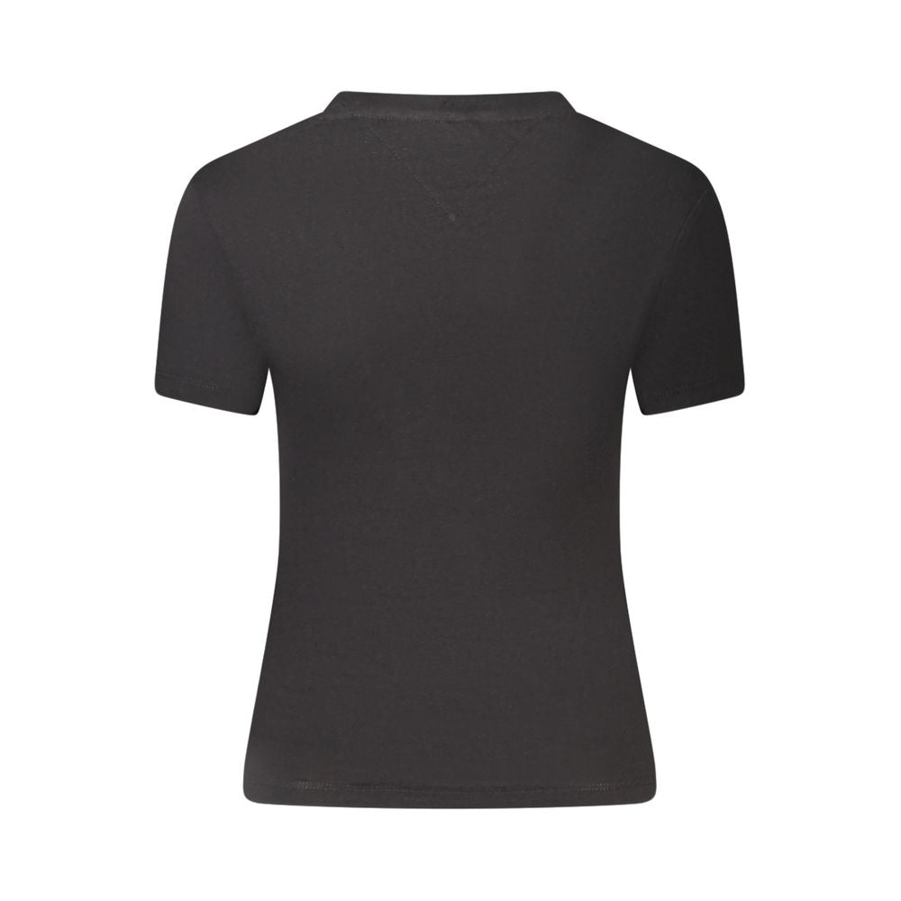 Tommy Hilfiger Black Cotton Women T-Shirt - Luxe Nova