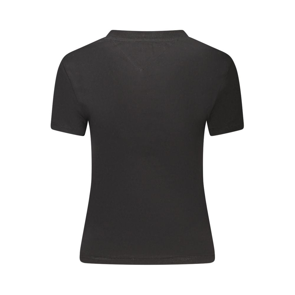 Tommy Hilfiger Black Cotton Women T-Shirt - Luxe Nova