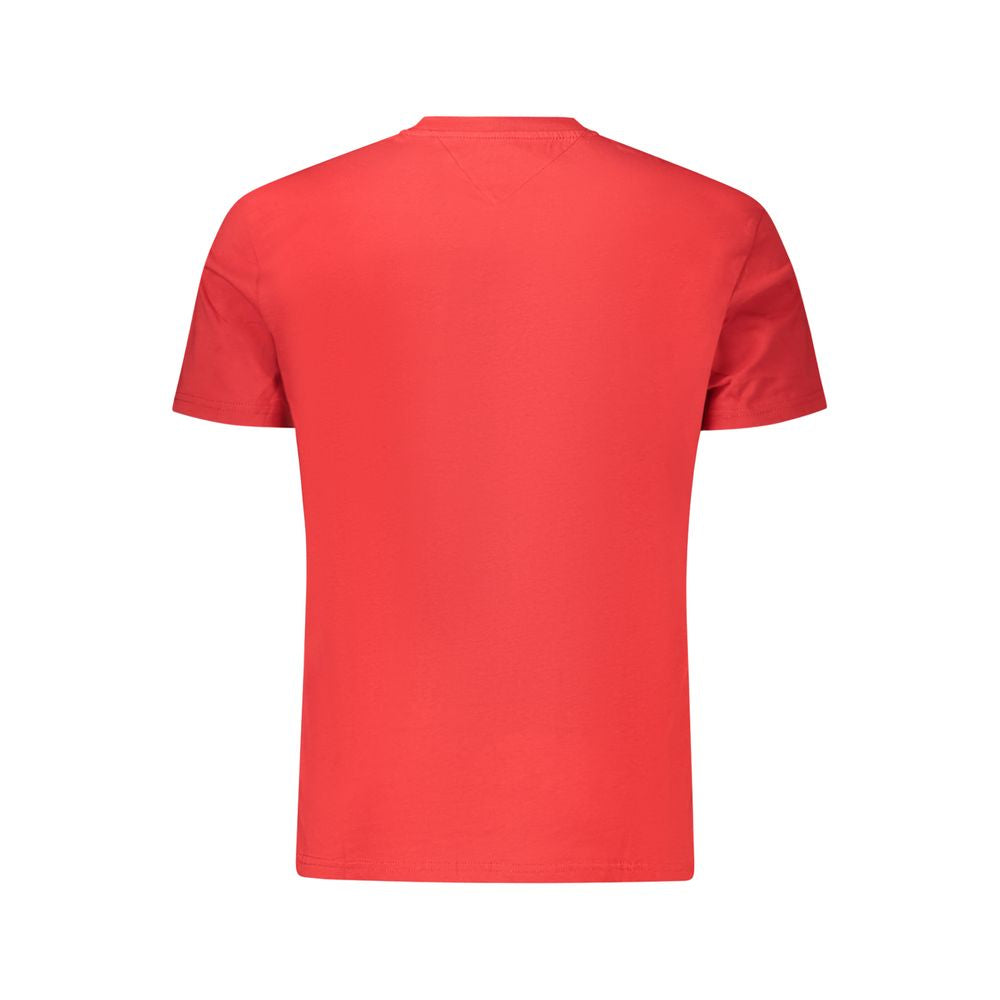 Tommy Hilfiger Red Cotton Men T-Shirt - Luxe Nova