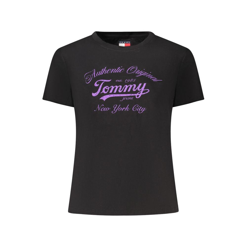 Tommy Hilfiger Black Cotton Women's T-Shirt - Luxe Nova