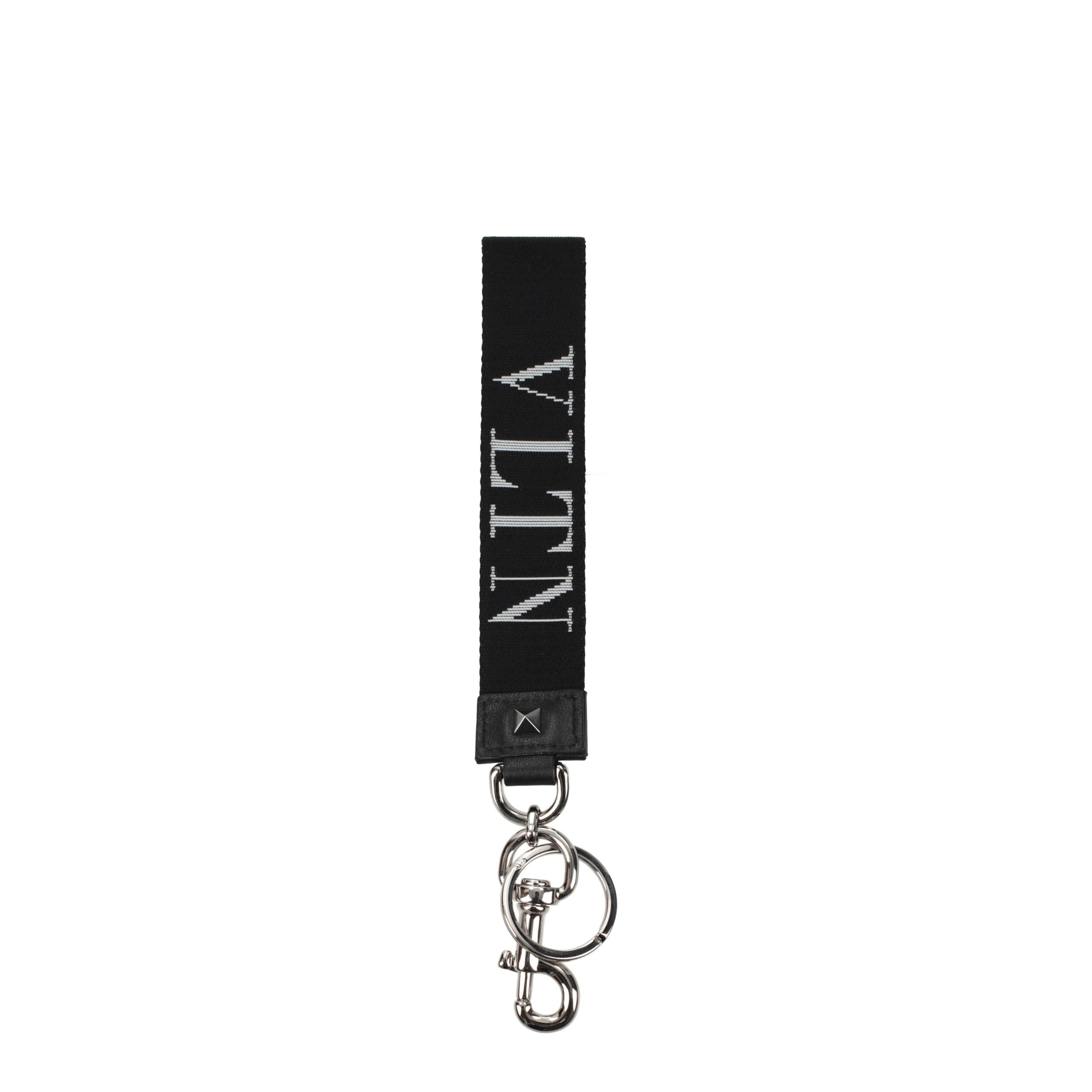 Valentino Garavani Black Fabric Keychain - Luxe Nova
