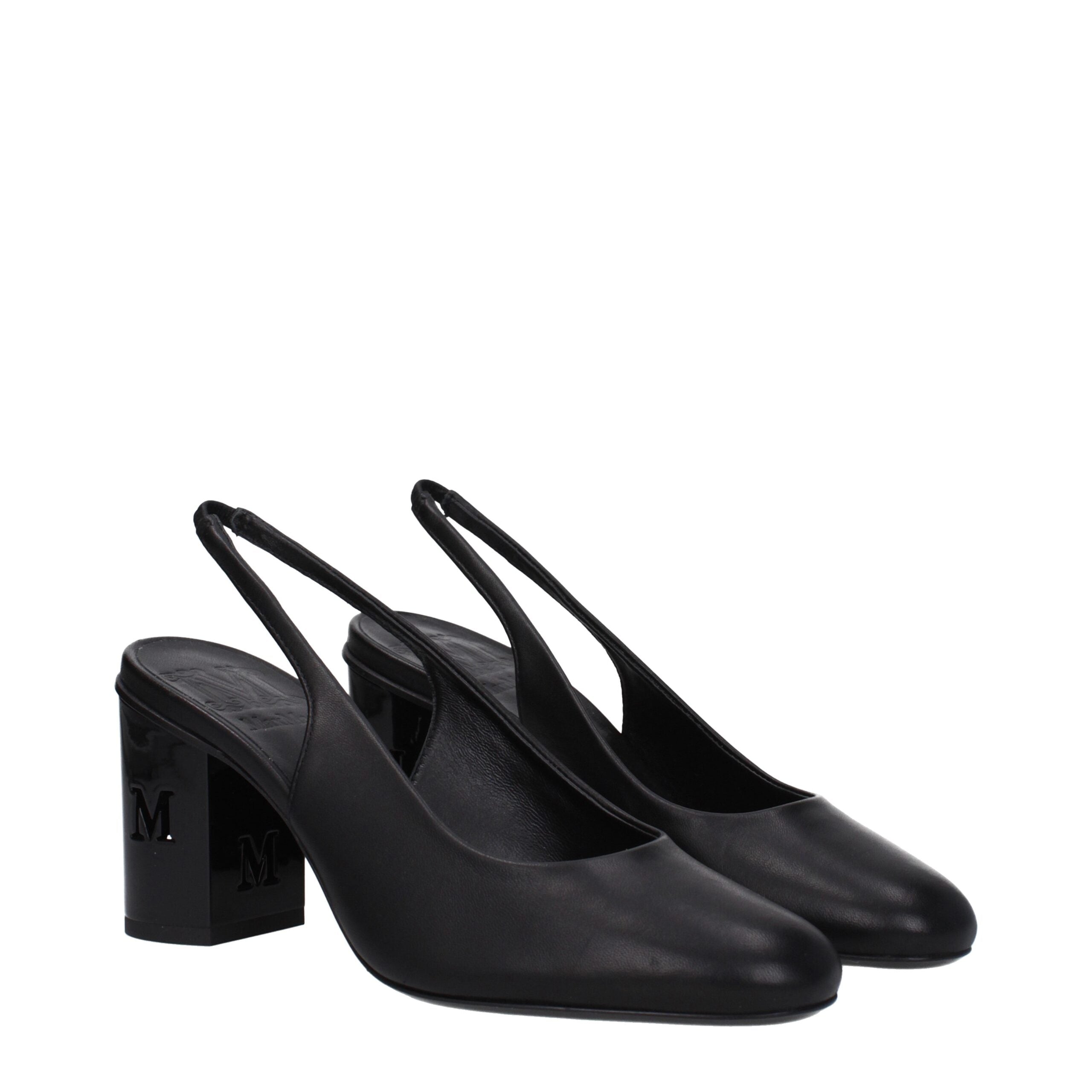 Max Mara Black Leather Pumps - Luxe Nova