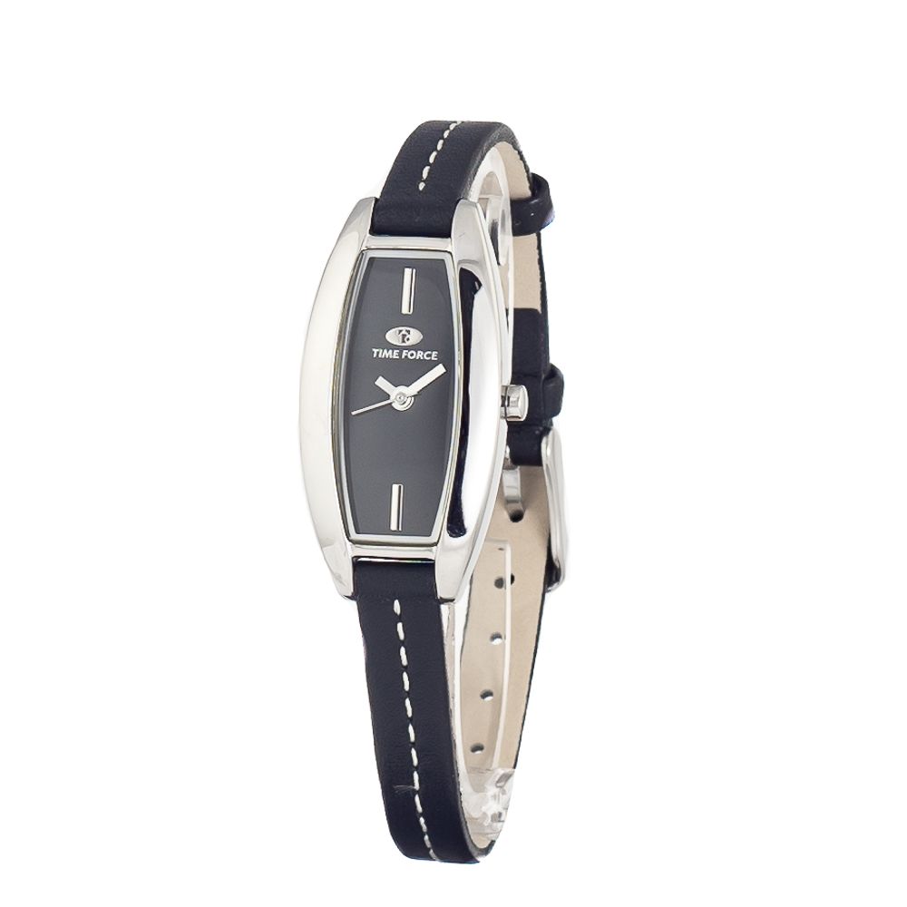 Time Force Black Leather Dress Watch - Luxe Nova