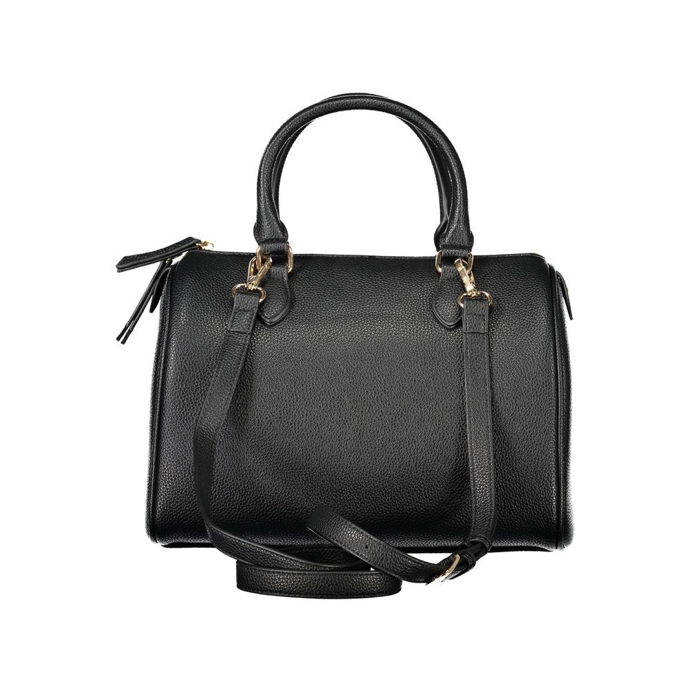 Mario Valentino Black Polyurethane Women Handbag - Luxe Nova