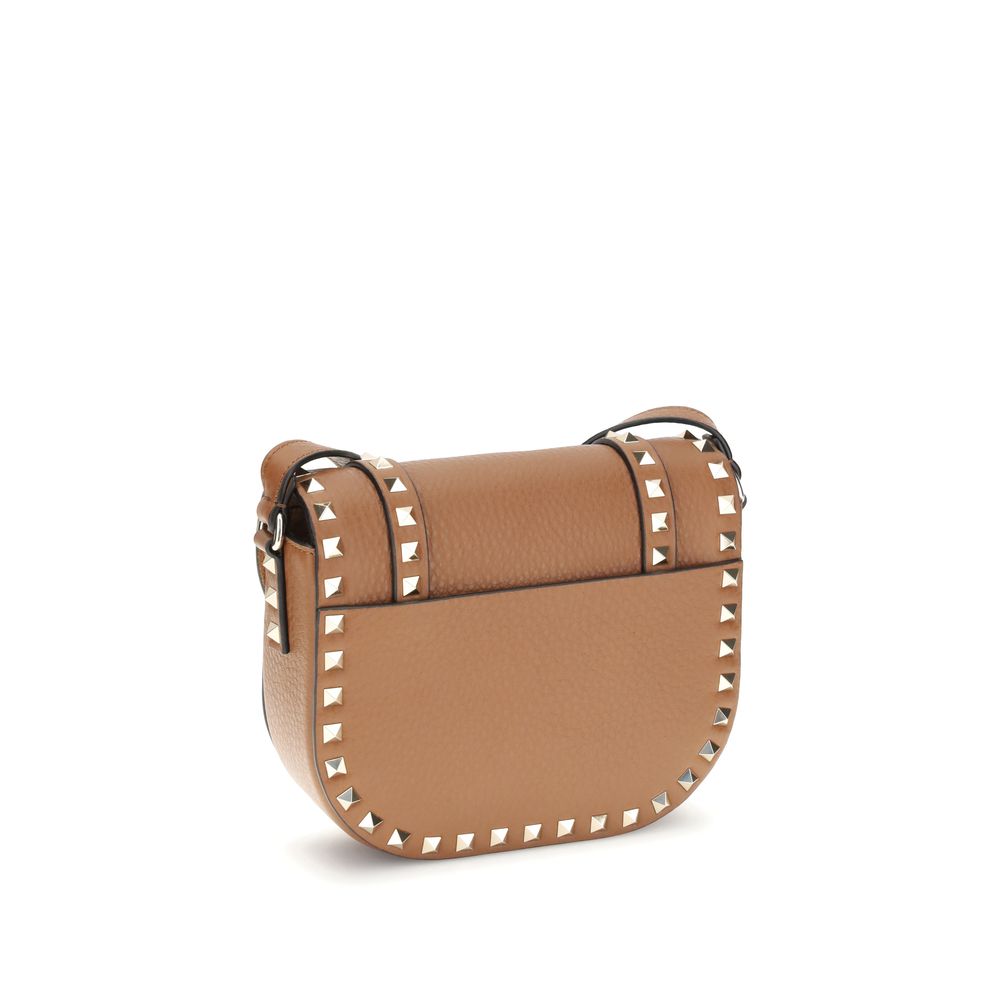 Valentino Garavani Beige Calf Leather Bos Taurus Shoulder Bag - Luxe Nova