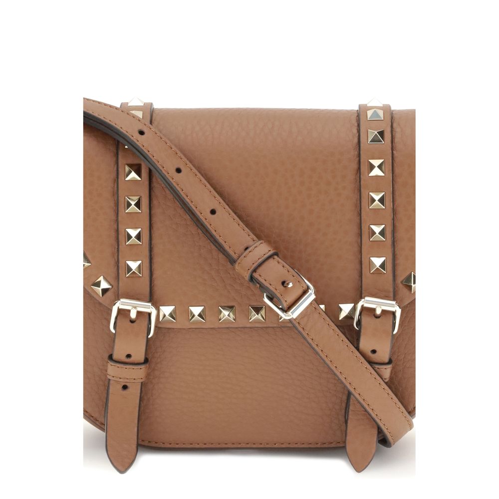 Valentino Garavani Beige Calf Leather Bos Taurus Shoulder Bag - Luxe Nova
