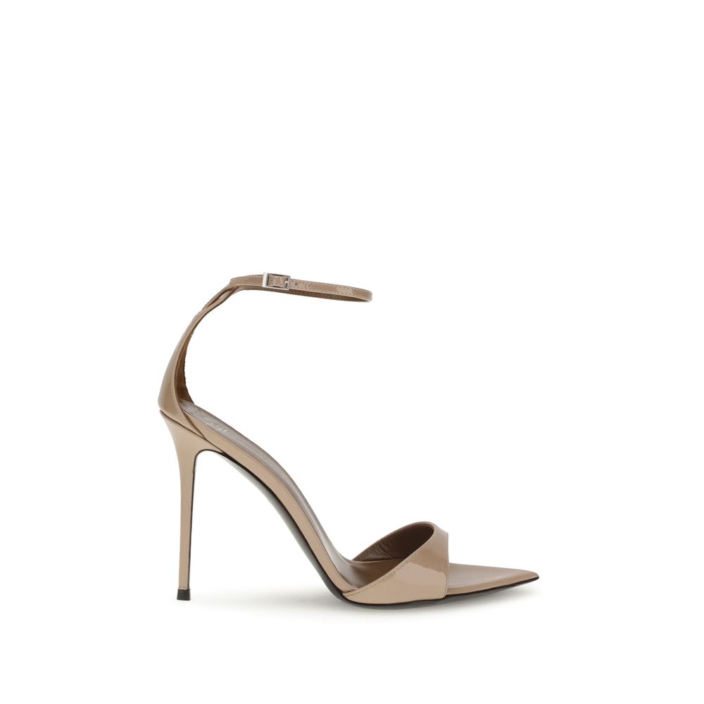 Giuseppe Zanotti Beige Leather Stiletto Heel Sandals - Luxe Nova