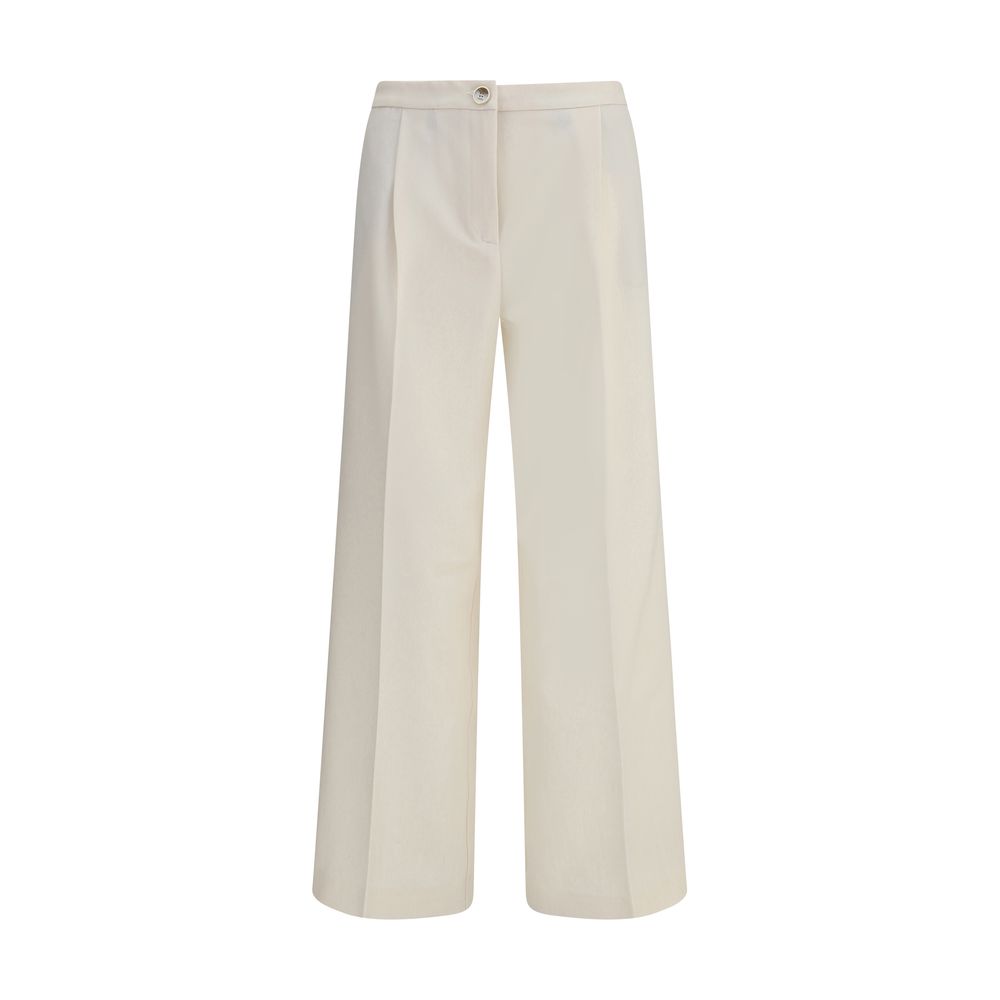 Cruna Beige Polyester Casual Pants
