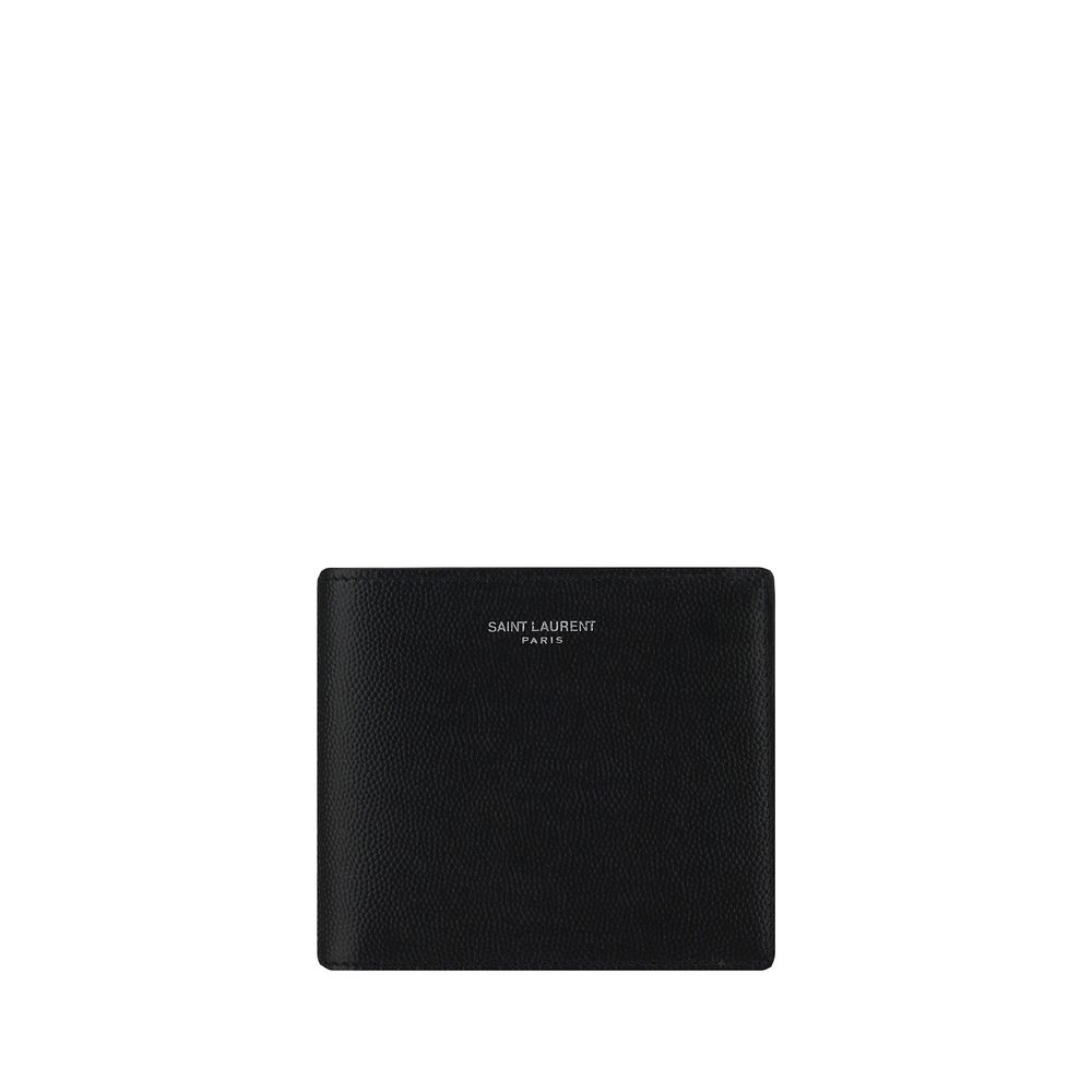 Saint Laurent Black Calf Leather Bos Taurus Wallet - Luxe Nova