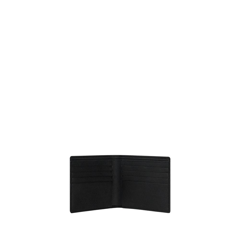 Saint Laurent Black Calf Leather Bos Taurus Wallet - Luxe Nova