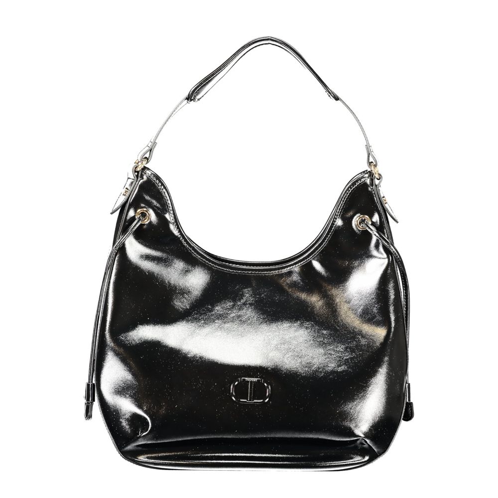 Twinset Black Polyurethane Women Hobo Bag