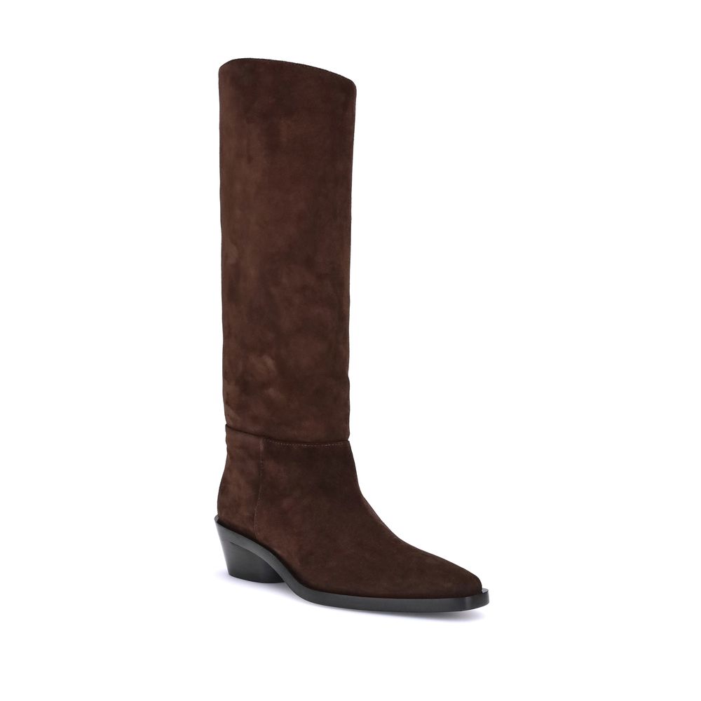 Proenza Schouler Brown Calf Leather Bos Taurus Ankle Boots - Luxe Nova