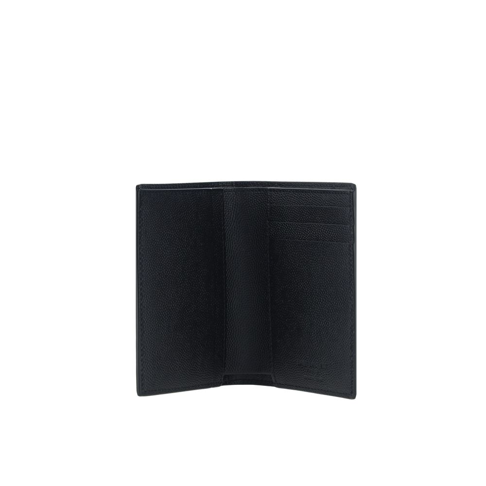 Saint Laurent Black Calf Leather Bos Taurus Wallet - Luxe Nova