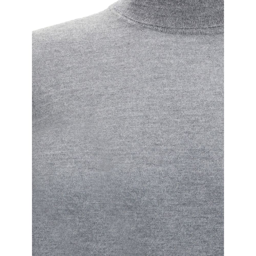 Brunello Cucinelli Gray Cashmere Sweater - Luxe Nova