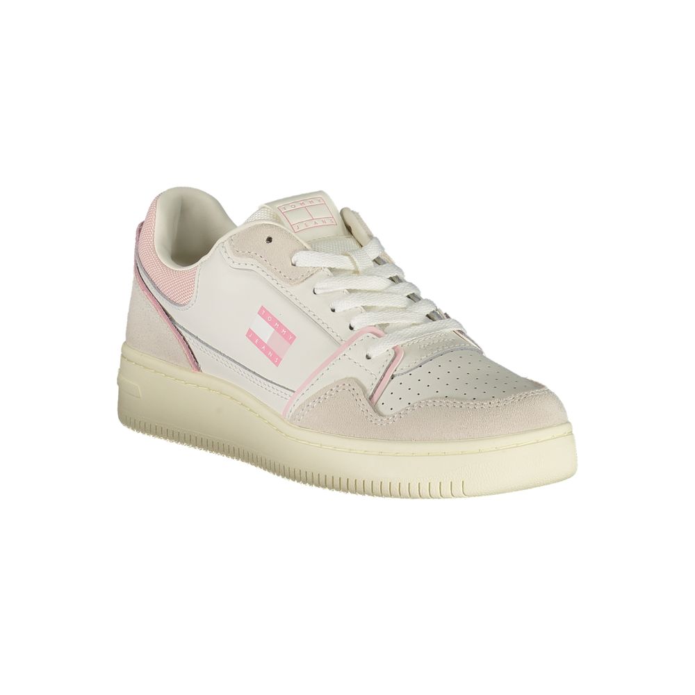 Tommy Hilfiger White Polyurethane Women Sneaker - Luxe Nova