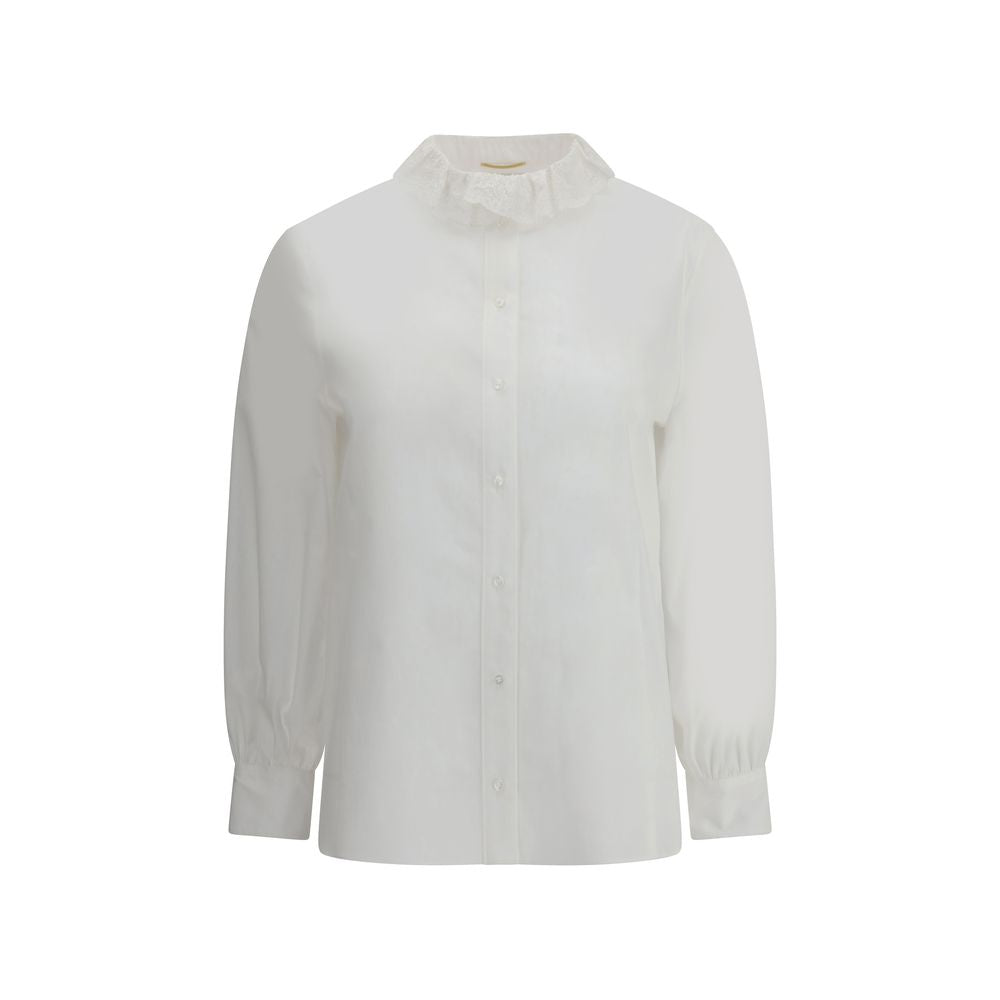Saint Laurent White Cotton Dress Shirt - Luxe Nova