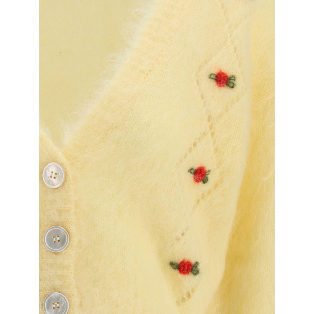 Alessandra Rich Bicolor Mohair Cardigan - Luxe Nova