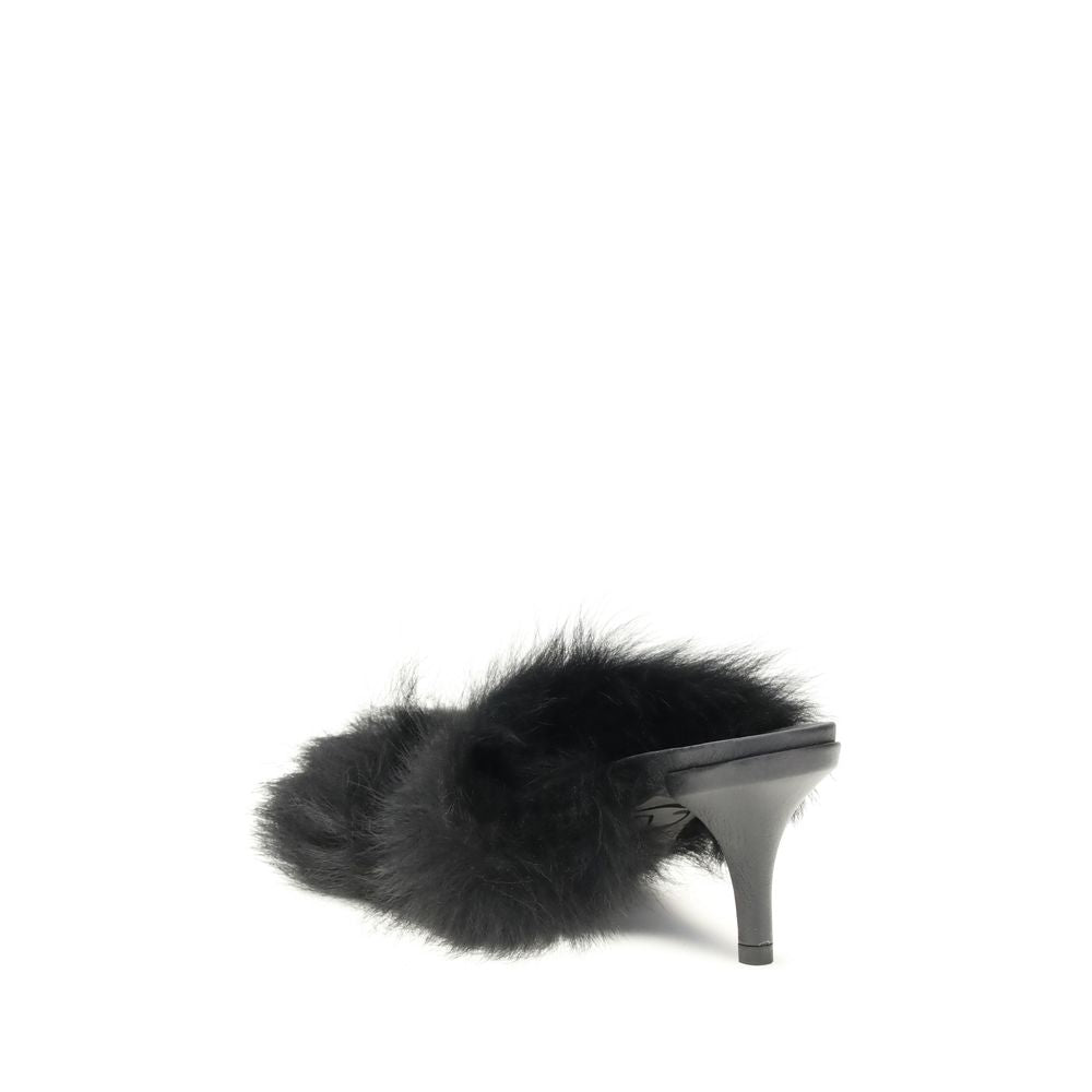 Pedro García Black Leather Stiletto Heel Sandals - Luxe Nova