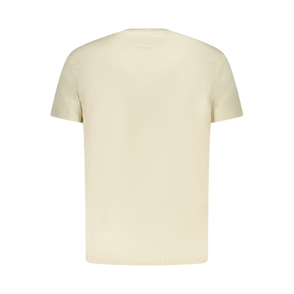 Tommy Hilfiger Beige Cotton Men's T-Shirt - Luxe Nova