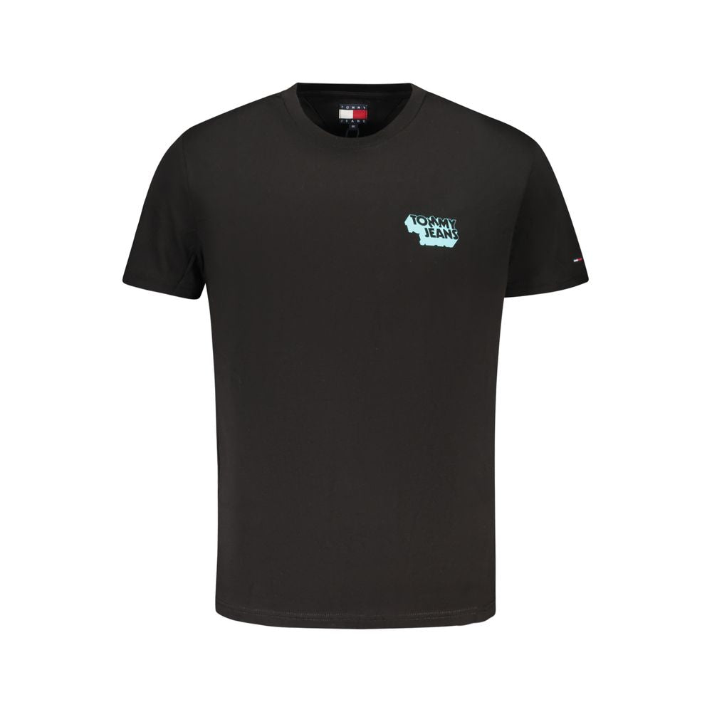 Tommy Hilfiger Black Cotton Men's T-Shirt - Luxe Nova
