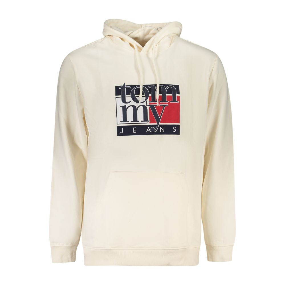 Tommy Hilfiger White Cotton Men's Hooded Sweatshirt - Luxe Nova