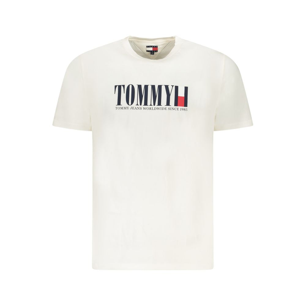 Tommy Hilfiger Bianco Cotton Men T-Shirt - Luxe Nova