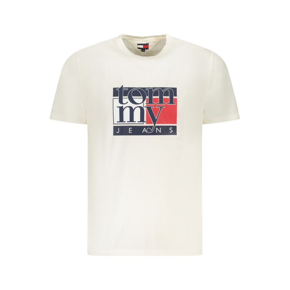 Tommy Hilfiger White Cotton Men's T-Shirt - Luxe Nova