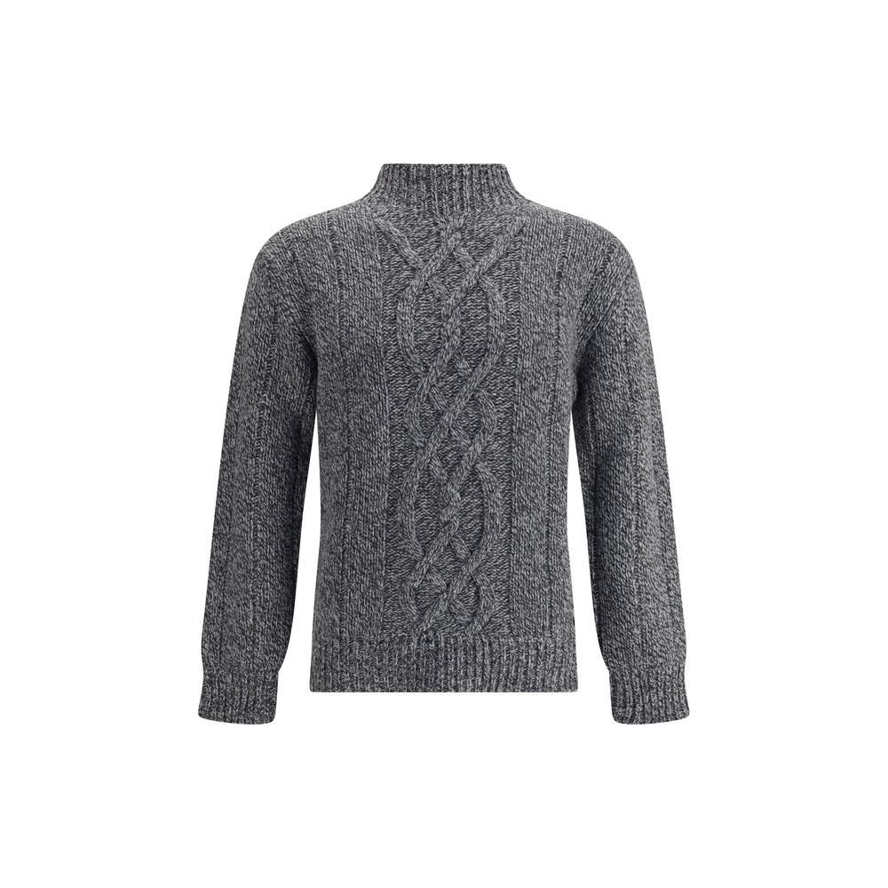 Brooksfield Gray Wool Sweatshirt - Luxe Nova