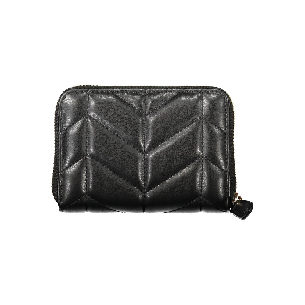 Mario Valentino Black Polyurethane Women Wallet - Luxe Nova