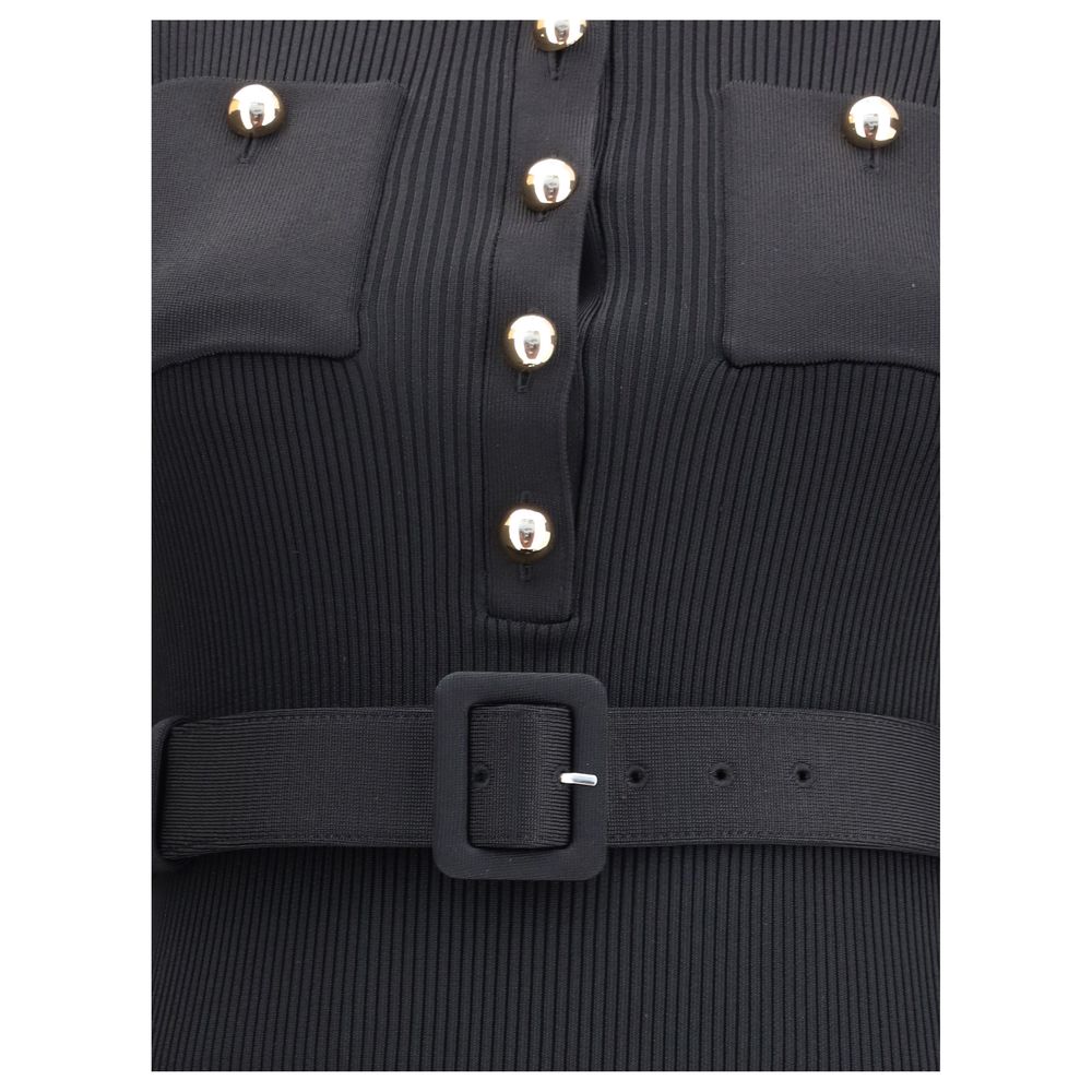 Self-Portrait Black Viscose Casual Dress