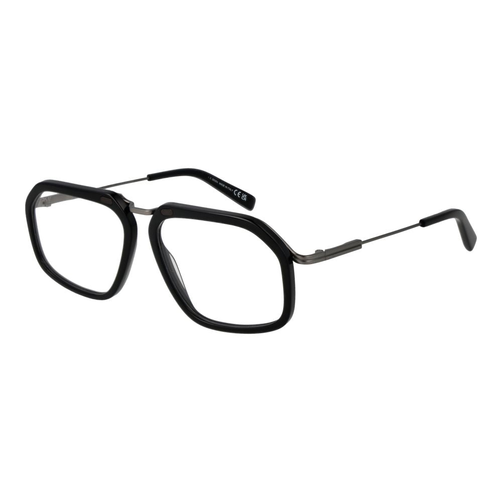 Ermenegildo Zegna Black Metal Glasses (Frames) - Luxe Nova