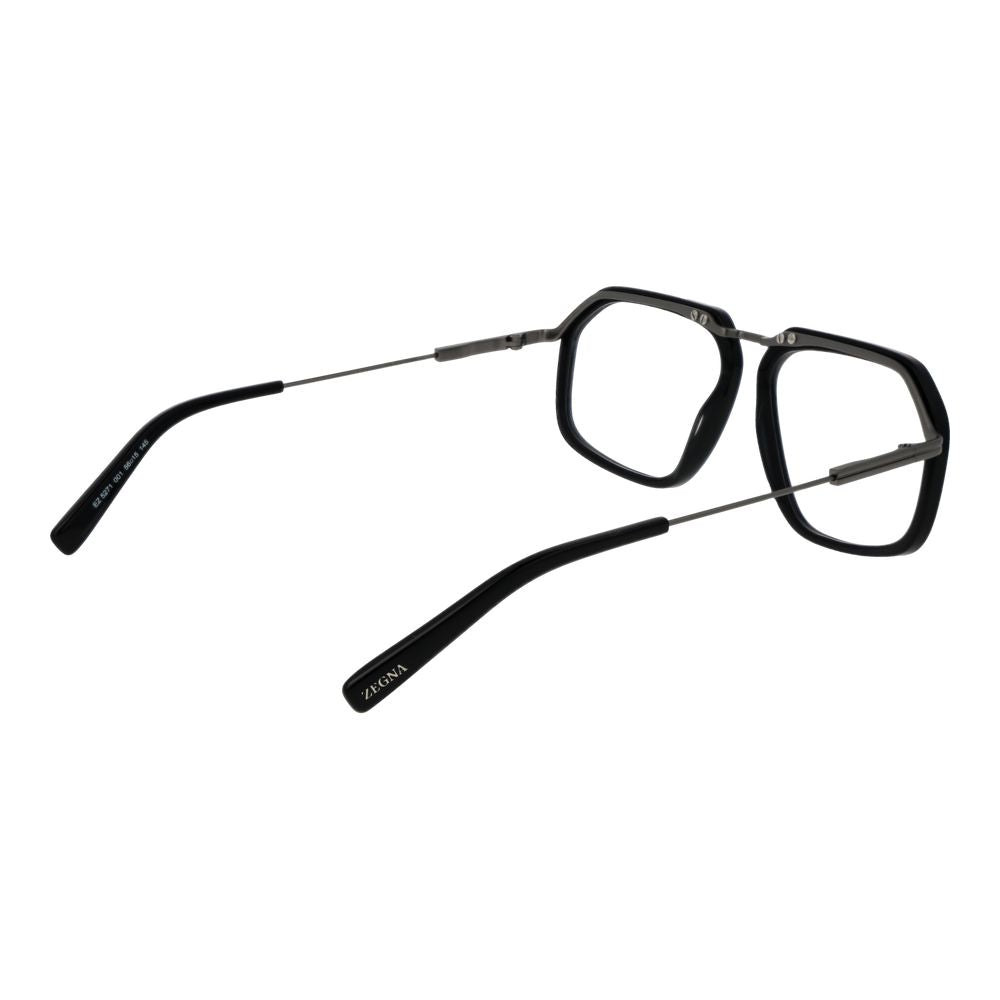Ermenegildo Zegna Black Metal Glasses (Frames) - Luxe Nova