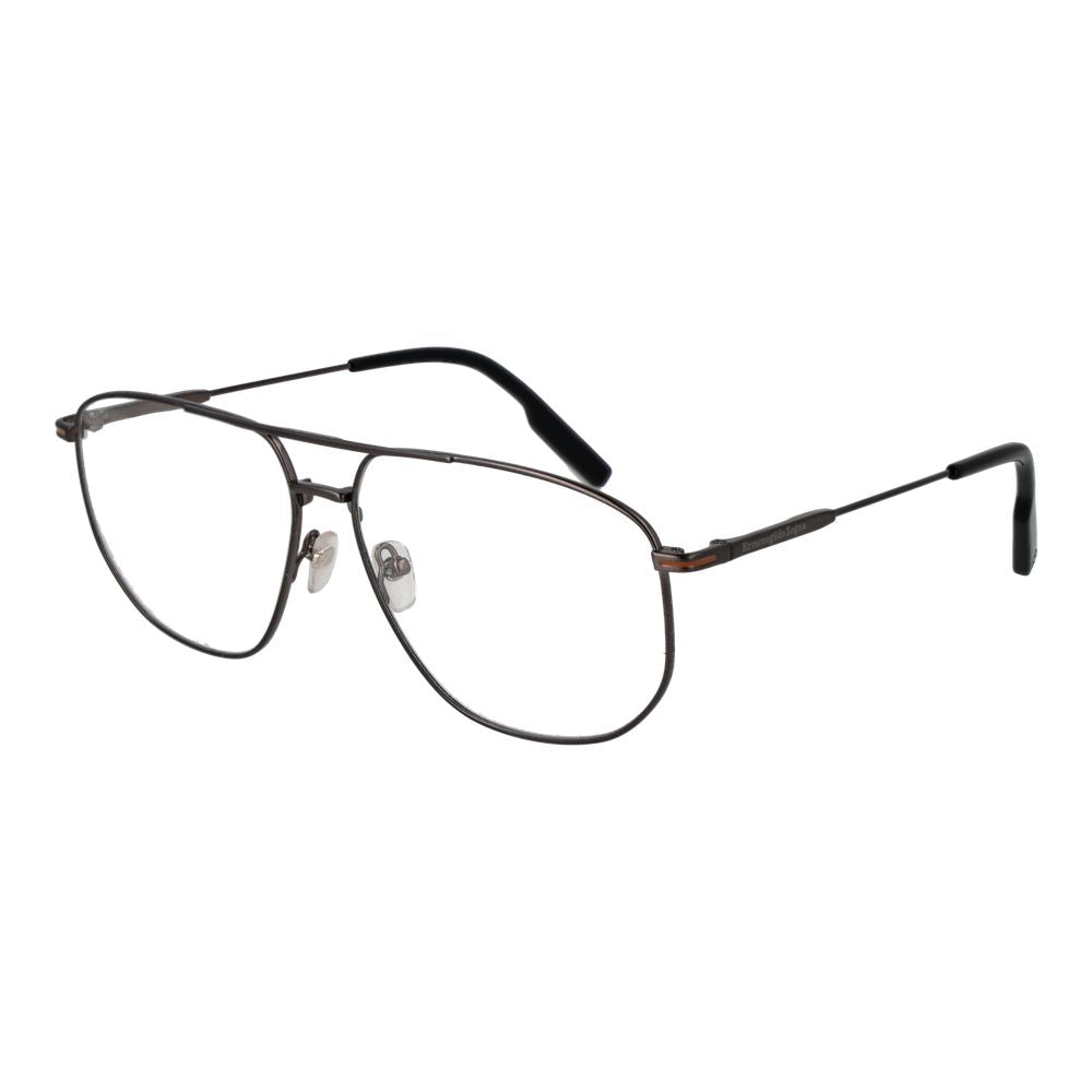 Ermenegildo Zegna Gray Titanium Glasses (Frames) - Luxe Nova