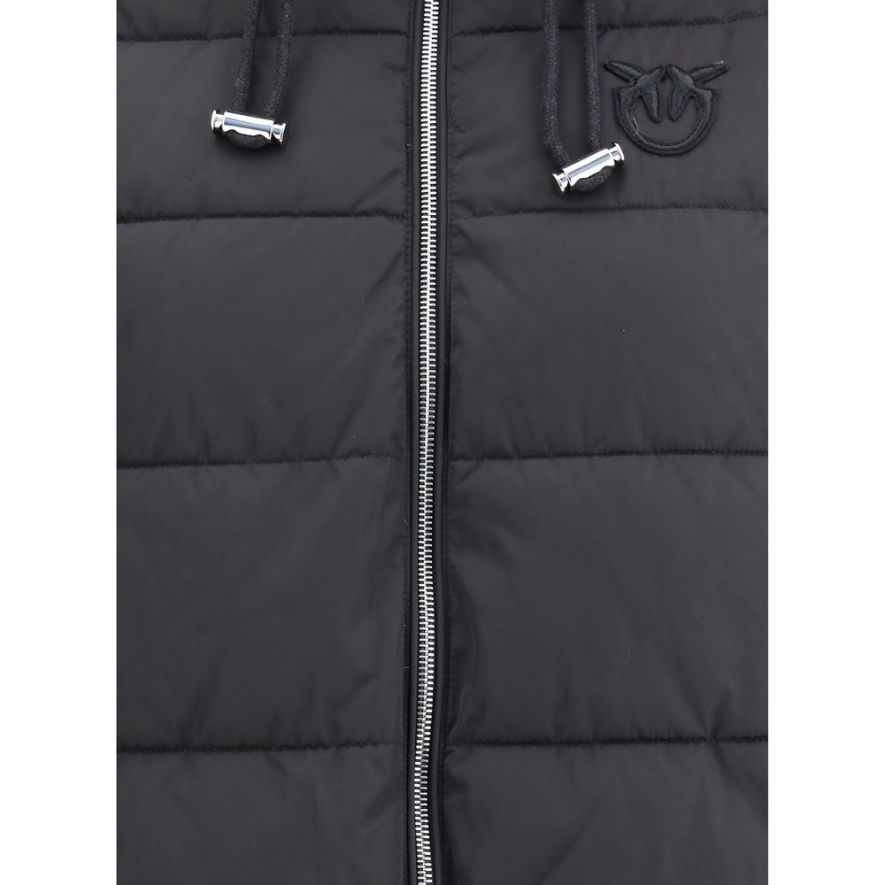 PINKO Black Polyester Full-Length Jacket - Luxe Nova