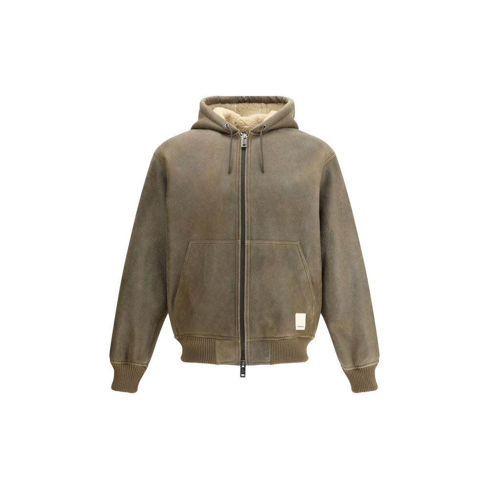 Emporio Armani Brown Lamb Ovis Aries Aries Bomber - Luxe Nova