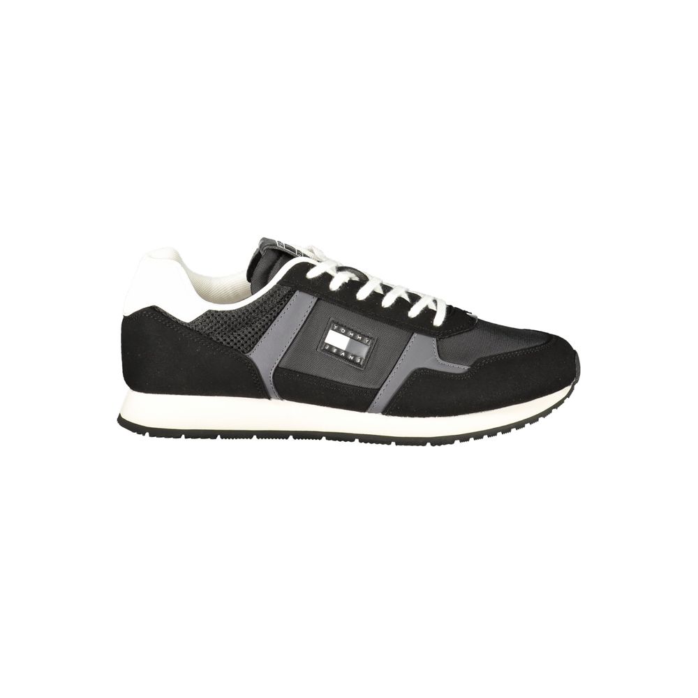 Tommy Hilfiger Nero Polyurethane Men Sneaker - Luxe Nova