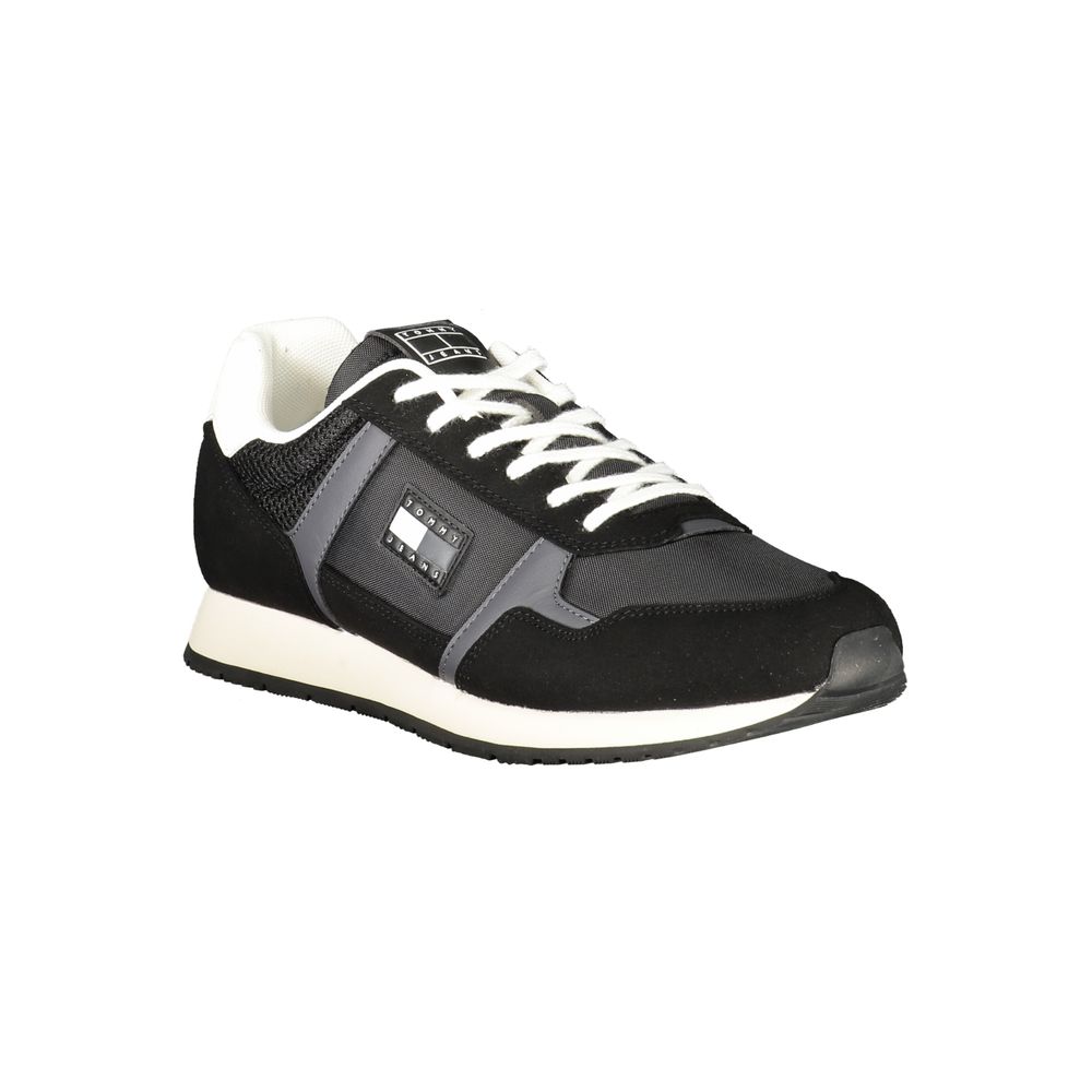 Tommy Hilfiger Nero Polyurethane Men Sneaker - Luxe Nova